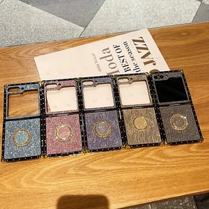 For Samsung Galaxy Z Flip 5 6 Glitter Wave Case +Ring Holder Bling Cover Bracket - Picture 1 of 22