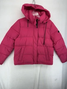 Chaqueta rosa con capucha pequeña acolchada ligera Calvin Klein para mujer - Imagen 1 de 11