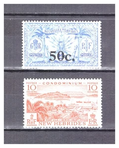 NEUE HEBRIDEN. Nr. 75 .   50 c SUR 25 NEU * .   SEHR SCHÖN. - Bild 1 von 2