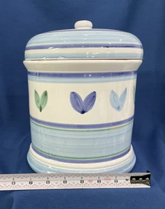 CALECA Tulipano blau Keramik Keramik Keksdose/Vorratsdose/Kanister ITALIEN EXC - Bild 1 von 11