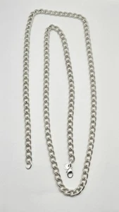 "Collar de cadena de cable de eslabones de forja ovalados Tiffany & Co de colección 36"" en plata de ley" - Imagen 1 de 7