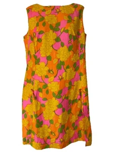 VTG 1960s Dash About Floral Dress Size 20.5” - Picture 1 of 5