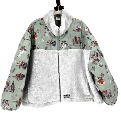 NEW Disney Haunted Mansion Sherpa Puffer Jacket Women's 3X Leota Ghoulish Zip - Image 1 of 4