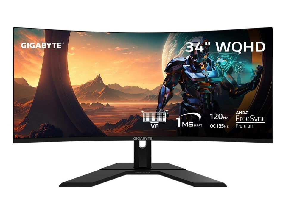 GIGABYTE Gaming Monitor 1440p 135Hz 1ms Curved | GS34WQC SA1