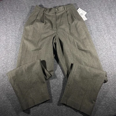 Винтажный EVAN силиконовый серый шерсти смесь широкие штанины брюки WorkWear новый с Ярлыками Sz 6 - Изображение 1 из 4