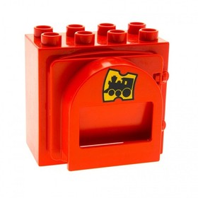 1x LEGO Duplo Window Frame Small 2x4x3 Red Door 1x4x3 Zug 2230pb01c01 2231 2332