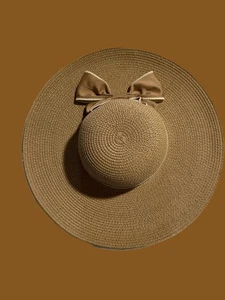 Khaki Wide Brim Women's Summer Hat - Bild 1 von 3