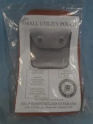 Kit artesanal terapéutico de cuero bolsa utilitaria pequeña posible #1308 paquete sellado Foto 1 de 4