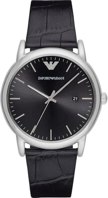 Emporio Armani AR2500 Men's Stainless Steel Black Leather Watch 43mm - Image 1 of 4