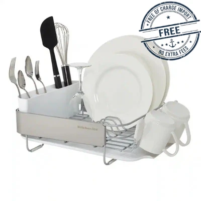 KitchenAid Stainless Steel Wrap Compact Dish Rack, 16.06-Inch - White - Image 1 of 4