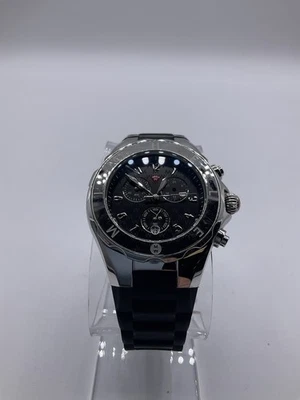 Reloj Michele 40mm Jelly Bean Grande Tahití Negro y Plata MWW12F000093 Foto 1 de 4