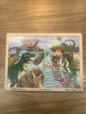 Деревянная головоломка Melissa & Doug Dinosaurs 48 элементов - Изображение 1 из 3