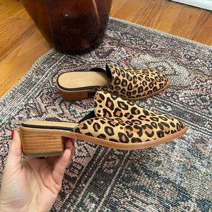 NWOB Soludos Women's Venetian Leopard Print Mule Slip On Size 6.5 - Picture 1 of 5