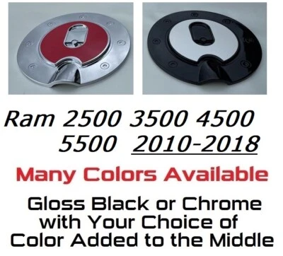 Puerta de gasolina cromada o negra para Dodge Ram 2500 3500 4500 2013 2014 2015 U PICK CLR Foto 1 de 4