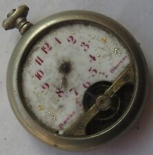 Hebdomas 8 Day's pocket watch open face nickel chromiun case 51 mm. in diameter