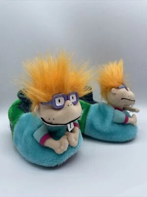 复古 Rugrats Chucky 儿童家居鞋拖鞋 1998 Nickelodeon 尺码 11/12 XL — 第 1/4 张图片