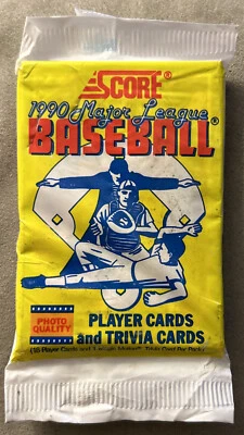 1990 Score Pack Nick Esasky Red Sox (Top) Mark Lemke Braves Rookie (RC) (Back) - Image 1 of 2