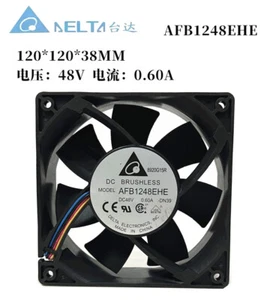 1pcs DELTA AFB1248EHE 12038 48V 0.60A 4-wire PWM  Double Balls Cooling Fan - Picture 1 of 8