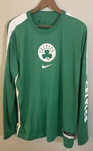 Boston Celtics Nike NBA Dri-Fit Long Sleeve Shirt Men's Green Sz: Med CN5105-312
