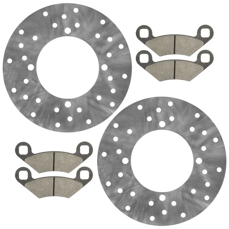 2 Rear Brake Disc Rotor w/ Pads for Polaris RZR S 800 2010 2011 2012 2013 2014 - Image 1 of 4