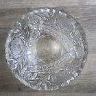 Crystal Bowl  Cut Glass Antique Heavy Diameter 8”