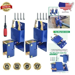 Durable 2 Pack Livestock Gate Latch with Magnetized Screwdriver - Easy Install - Picture 1 of 11