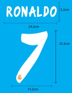 RONALDO #7 Real Madrid Away 2013-14 PU NAME NUMBER PRINT - Picture 1 of 7