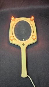 Vintage 1950s 60s Lighted Hand Mirror Retro MCM SUPER RARE WORKING - Picture 1 of 10