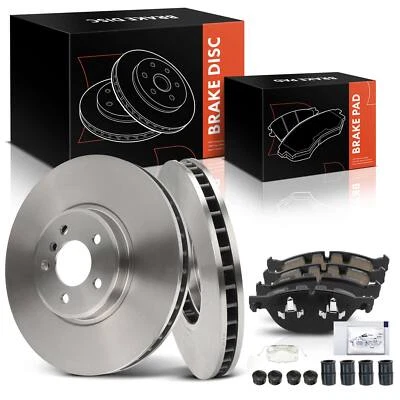 6pcs Front Disc Rotors & Ceramic Brake Pads for BMW X5 2011-2018 X6 2008-2019 - Image 1 of 4