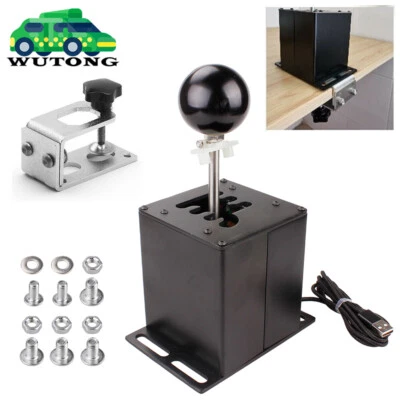 USB H Shifter or Clamp Fit Thrustmaster Logitech Steering Wheel SIM Racing Game - Image 1 of 4