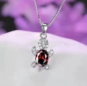 Crystal Sea Turtle Pendant Necklace Women's Jewelry Gift - Picture 1 of 5