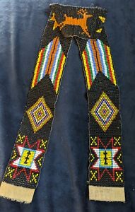 Vintage Southwest Native American Beaded Hat / Head Band 15"