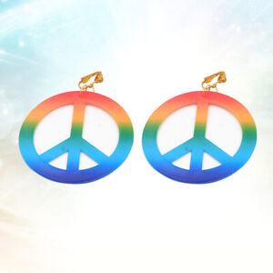  Handgefertigte Ohrringe Hippie-Friedensohrringe Aufsteckbar