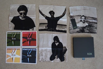 R.E.M. + PAUL SMITH 100% silk pocket square set (x4) with art prints BRAND NEW - Image 1 of 4