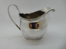 GEORGE III Solid SILVER CREAM JUG, London 1809. Peter & William BATEMAN. 111g