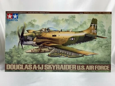 TAMIYA 1/48 McDONNEL DOUGLAS A-1J Sky Raider US Air Force Aircraft Plastic Model - Immagine 1 di 4