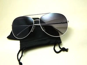 Aviator black Sunglasses # 2 /UV 100 / Frame free soft case( PJ18009) - Picture 1 of 8