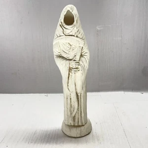 Sensenmann unbemalt Tod Santa Muerte Räucherkegel Brenner Halter 12" H Biskuit - Bild 1 von 9