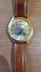 Fantasma Tampa Bay Buccaneers Mens Watch Water Resistant Goldtone Leather 1999 - Picture 1 of 13