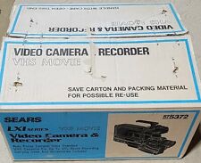 Vintage SEARS LXI Series VHS Video Camera Recorder w/ Case Accessories Orig Box