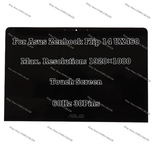 14,0" per ASUS Zenbook Flip 14 UX460UA FHD assemblaggio LCD touch screen ricambio - Foto 1 di 9