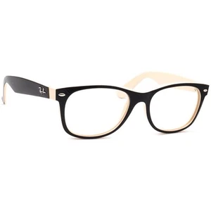 Ray-Ban Sunglasses Frame Only RB 2132 New Wayfarer 875 Black on Beige Italy 55mm - Picture 1 of 6