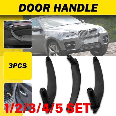 Door Handle Panel Protective Cover Black For 08-14 BMW X5 X6 E70 E71 E72 1-5SET - Изображение 1 из 4