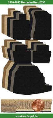 Juego de alfombrillas de lujo personalizadas para Mercedes-Benz E550 2010-2013 (5 piezas) #ZT8 Foto 1 de 4