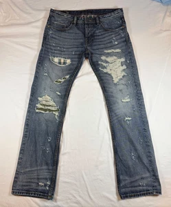 Pantalones de mezclilla Cult of Individuality con ribete Hagen para hombre 36x33 relajados Japón desgastados - Imagen 1 de 24