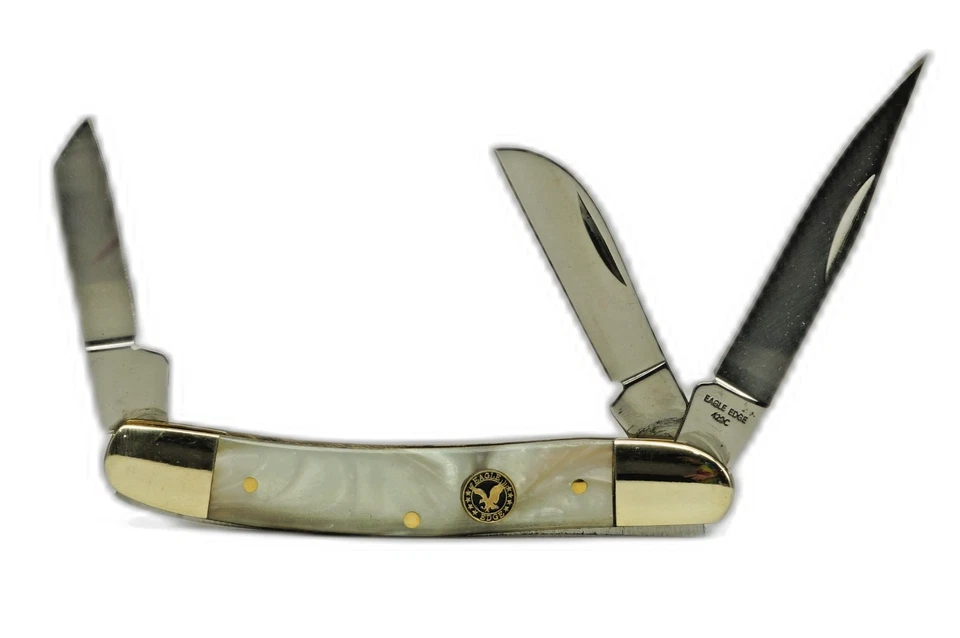 ¡REABASTECIDO! - Navaja de Bolsillo EAGLE EDGE, Stockman TRES Hojas, 3.25" / Seleccionar Color Foto 1 de 1