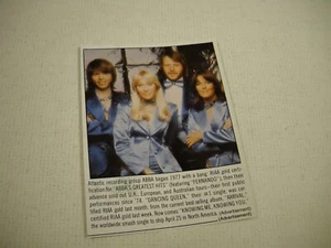 ABBA begin the year with a bang... original 1977 promo trade advt - Picture 1 of 1