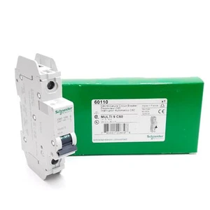 Schneider Electric 60110 Circuit Breaker, C-Curve, 10A 240VAC/60VDC, DIN Rail - Picture 1 of 6