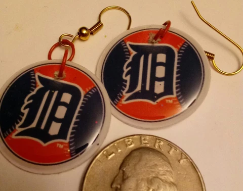 Detroit Tigers handmade earrings Cover