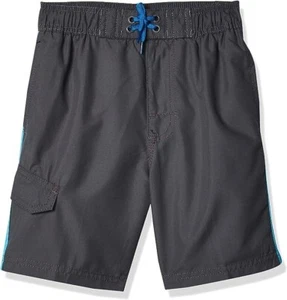 Kanu Surf Boys' Reflection Quick Dry UPF 50+ Beach Swim Trunks Charcoal Small 4 - Picture 1 of 6